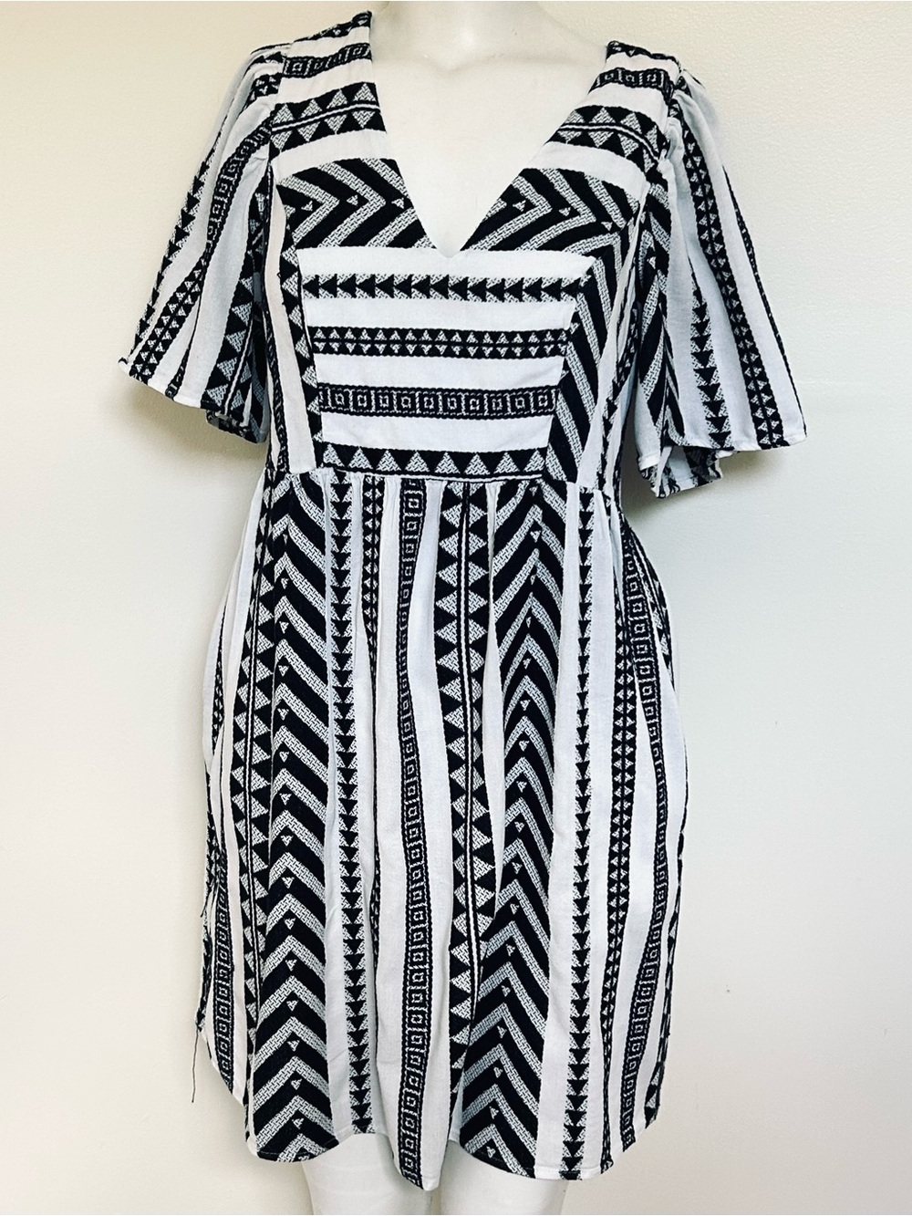 Old Navy sz S Cotton Boho V-Neck Mini Dress